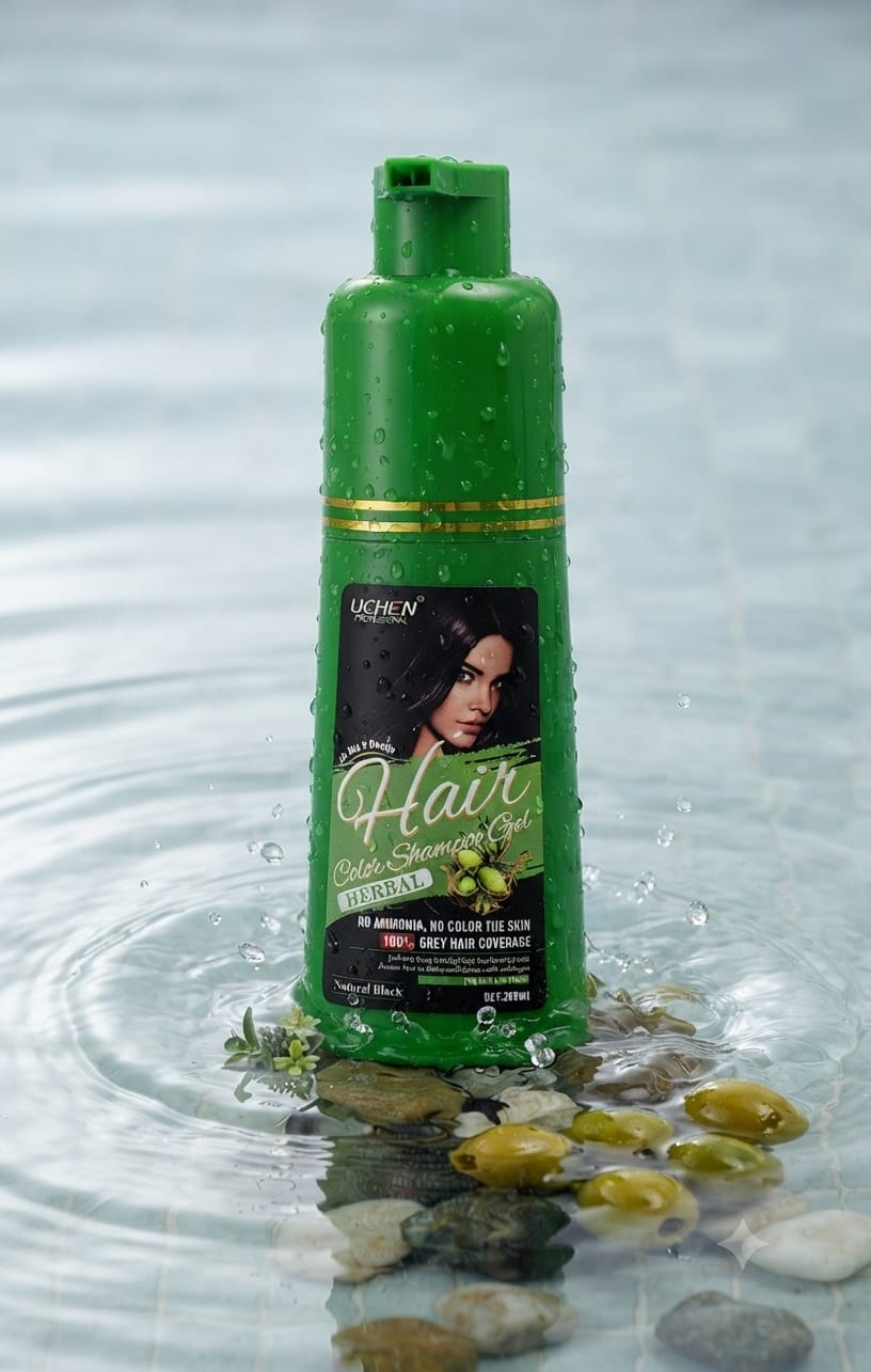 Lichen hair color shampo gel natural black 200ml