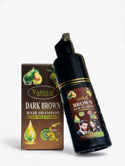 Yardlie Dark Brown Hair Color Shampoo 200ml For Hair & Beard - Men & Women