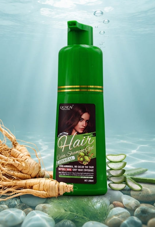 Lichen hair color shampo gel dark brown 200 ml