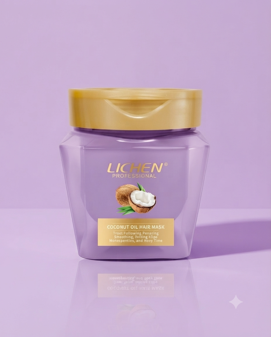 Lichen Coconut Oil Hair Mask - Nourish, Repair & Frizz Control | coconut oil 450 |