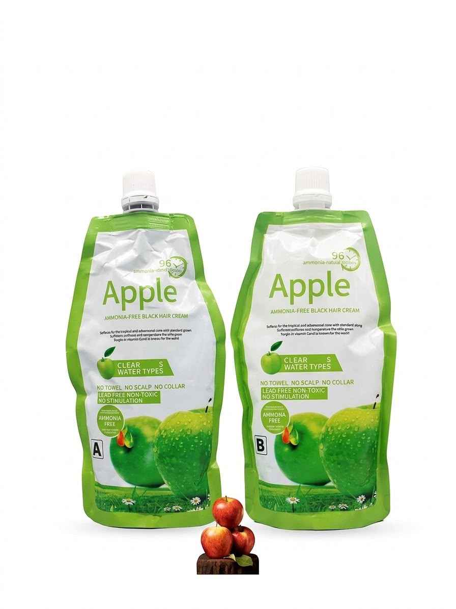 Apple Ammonia Free Clear Water  Natural Black Hair Color Cream (1000 ml )