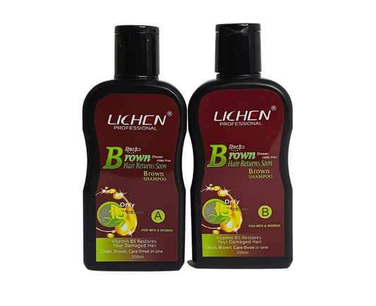 Hair color shampo mixing paste dark brown lichen 400ml
