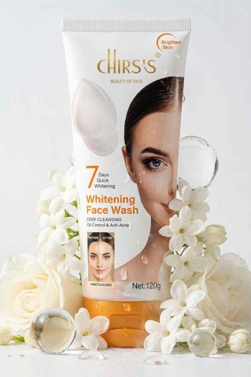 CHIRS'S Whitening Face Wash – Deep Cleansing, Oil Control & Anti-Acne (120g)