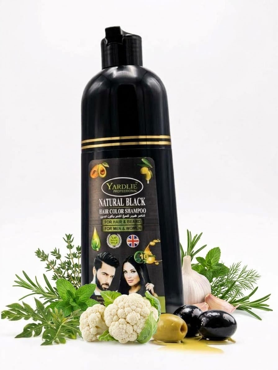 Yardlie Dark Brown Hair Color Shampoo 200ml For Hair & Beard - Men & Women