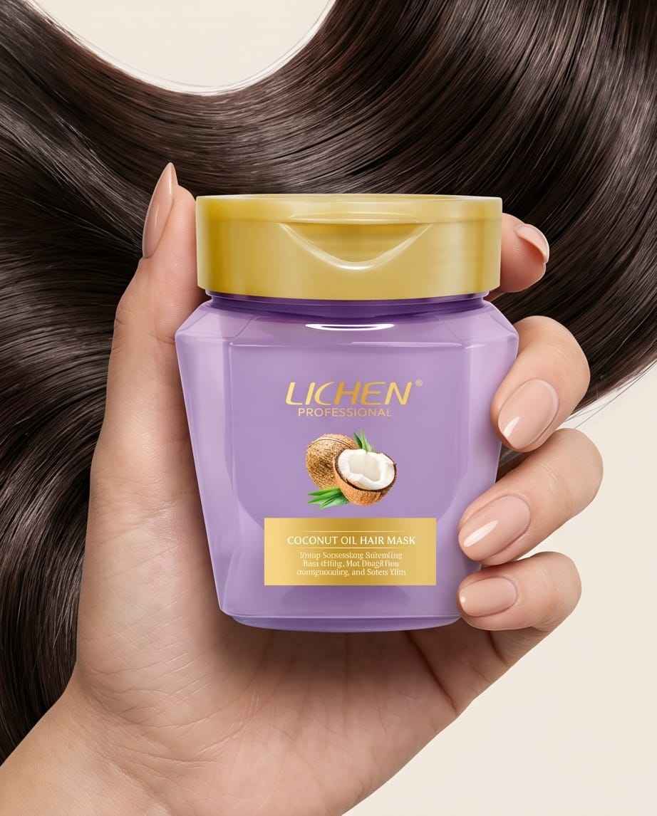 Lichen Coconut Oil Hair Mask - Nourish, Repair & Frizz Control | coconut oil 450 |