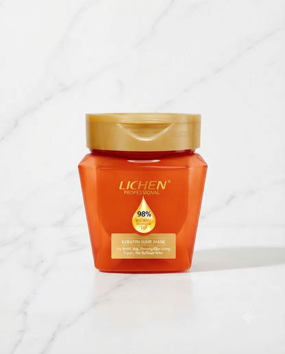 Lichen Keratin Hair Mask - 98% Professional Formula for Frizz Control & Shine | keratin mask 450ml |