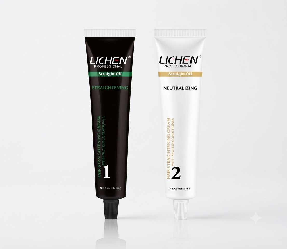 Lichen Professional Keratin Hair Straightening Cream (Step 1 & 2) 85 ml