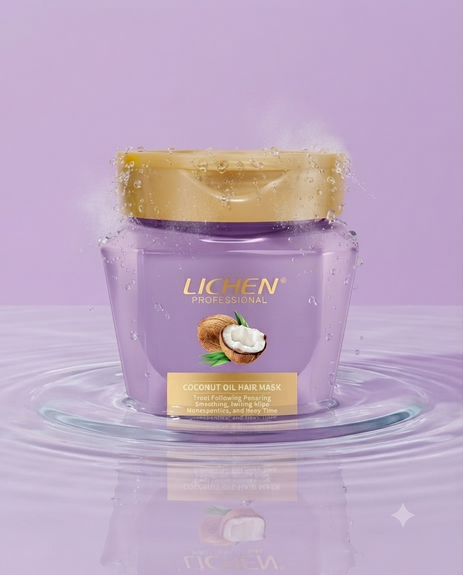 Lichen Coconut Oil Hair Mask - Nourish, Repair & Frizz Control | coconut oil 450 |