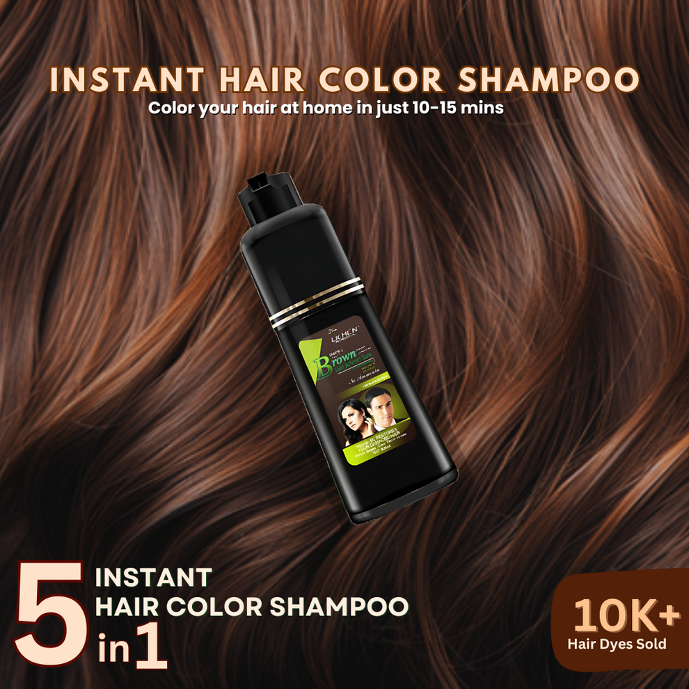 5 in 1 Hair Color Shampoo Dark brown 200ml lichen
