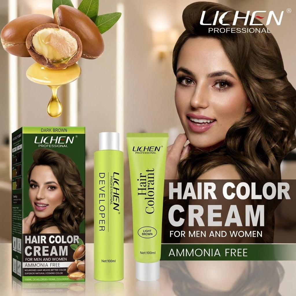 Lichen hair color 
Cream dark-bron
200m