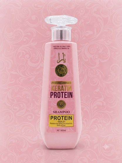 VTVK Keratin Protein Gold Shampoo -  600ml