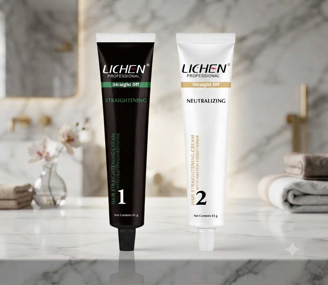 Lichen Professional Keratin Hair Straightening Cream (Step 1 & 2) 85 ml