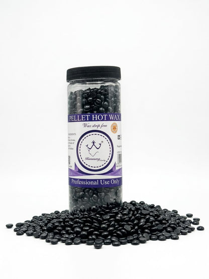 Konsung Beauty Hard Wax Beans - Black Pellet Hot Wax for Hair Removal