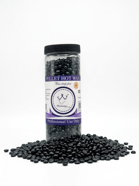 Konsung Beauty Hard Wax Beans - Black Pellet Hot Wax for Hair Removal