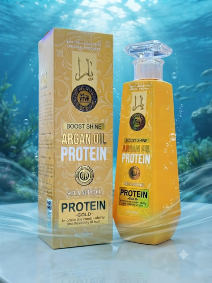 VTVK Boost Shine Argan Oil Protein Gold Shampoo (600ml)
