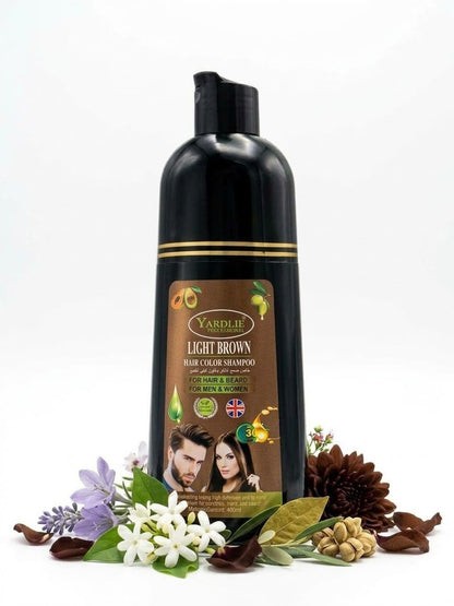 Yardlie Dark Brown Hair Color Shampoo 200ml For Hair & Beard - Men & Women