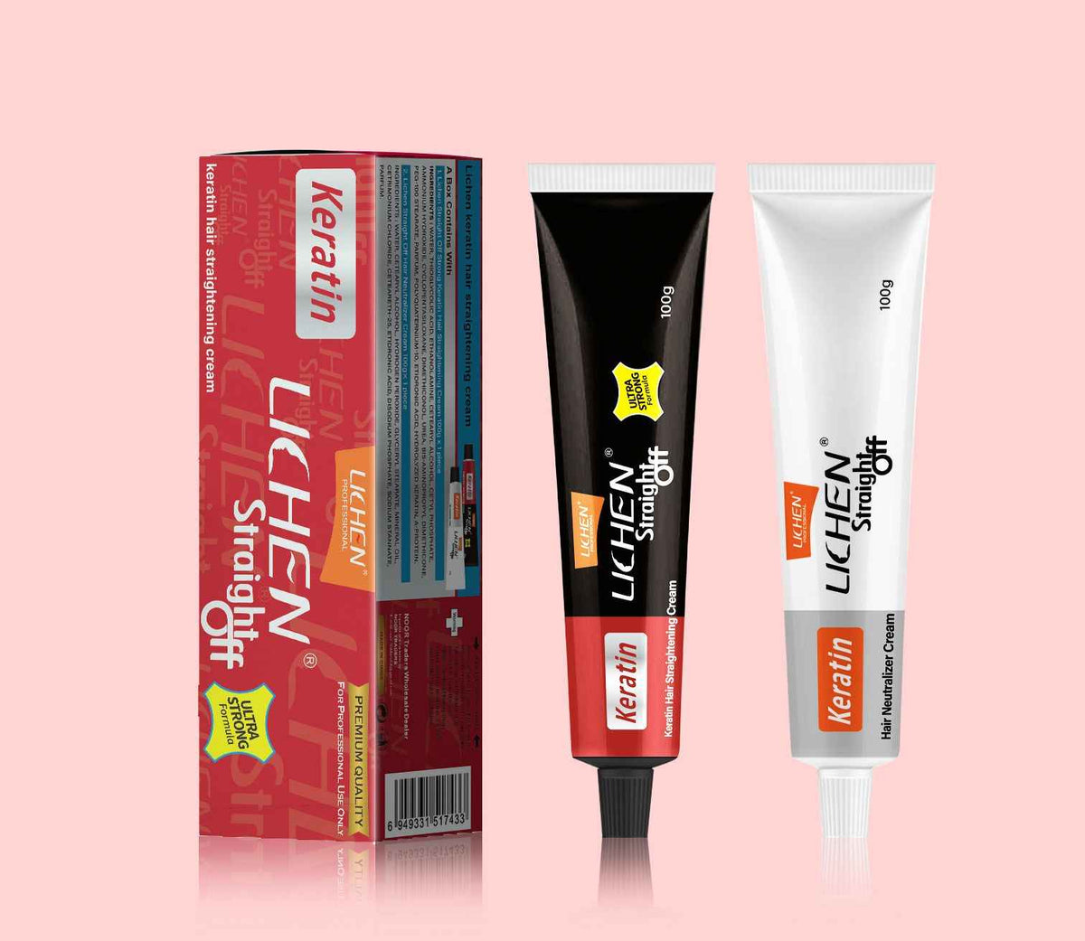 Lichen Keratin Hair Straightening Cream - 100g